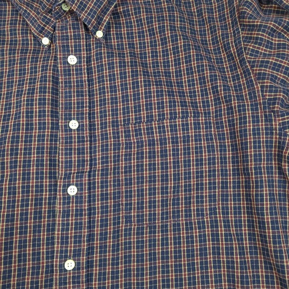 Brooks Brothers Sport Shirt Men's Medium Blue Burgundy Button Down Long Sleeve - Picture 6 of 13